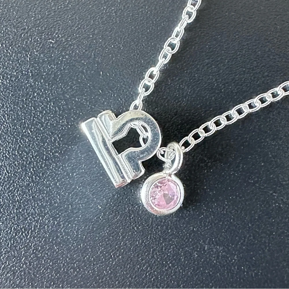 Sterling Silver Pink Quartz Libra Necklace